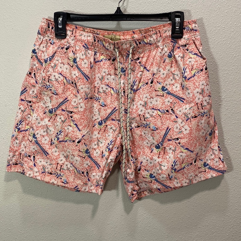 J crew floral‎ bird swim shorts BH007